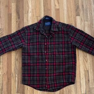 Pendleton Red and Brown Plaid Trail Shirt